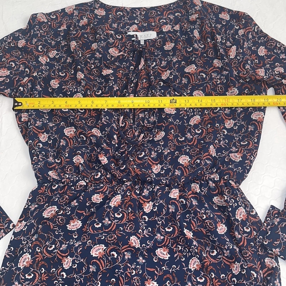 WAYF boho dress in navy floral M - Picture 8 of 11